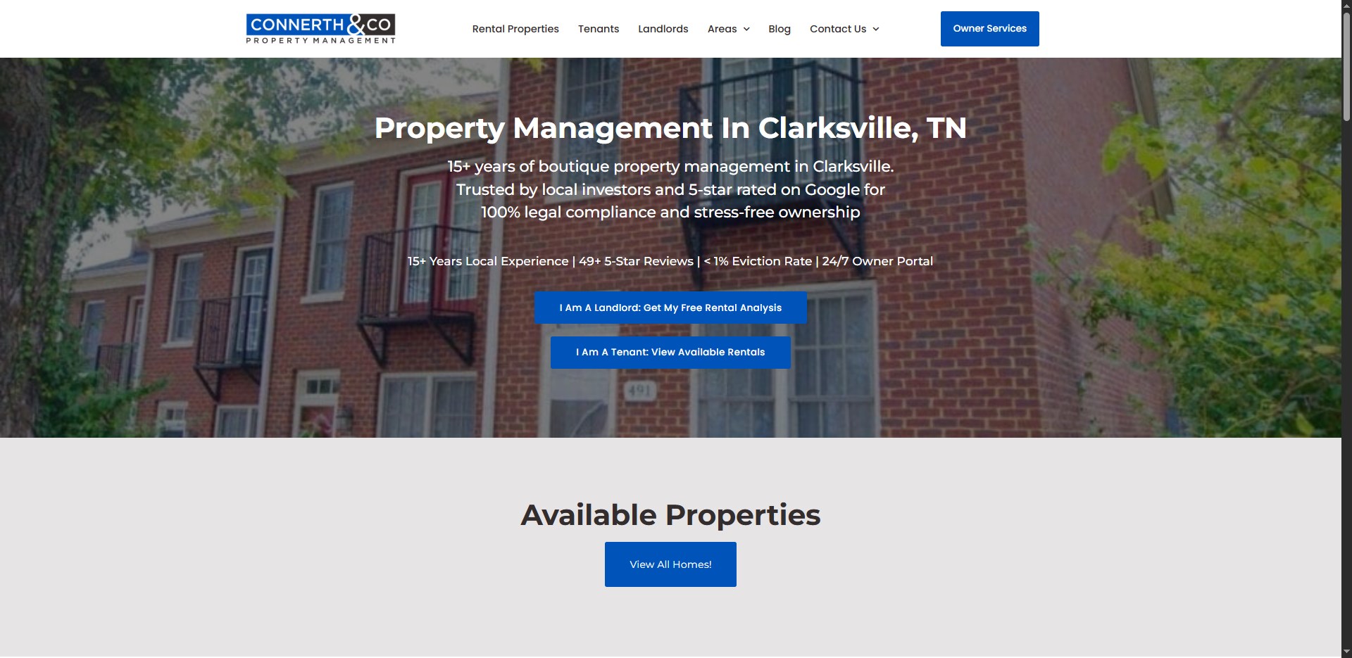 Property management website